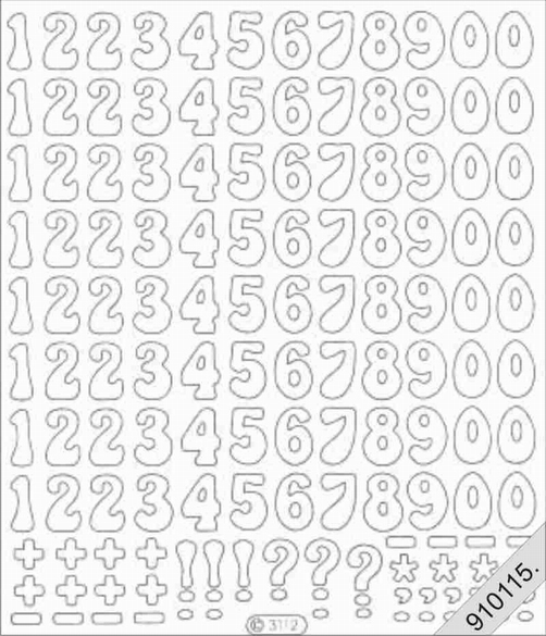 3112 - Transparent - Characters / Numbers