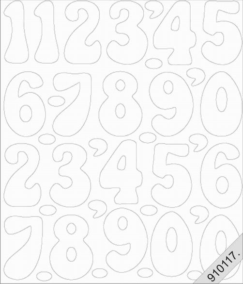 3123 - Transparent - Buchstaben / Ziffern