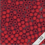 13xx03 - Holzkugelperlen Rot 5