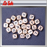 4599xx - Buchstaben Würfel, Holz. 